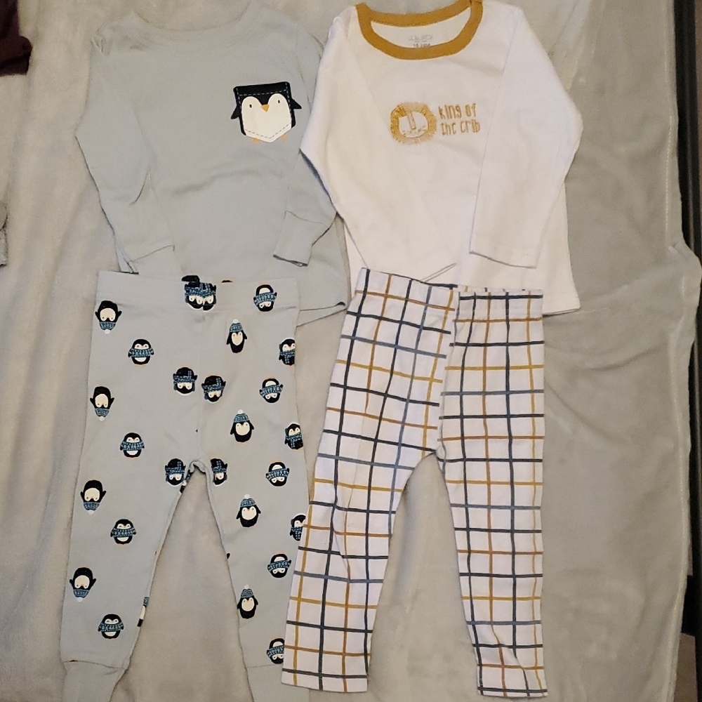 Kids Carters Penguin and Lion Pajama Set